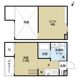 七道駅 徒歩8分 2階の物件間取画像